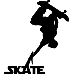 Ambiance - sticker sticker saut d'un joueur de skate