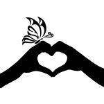 Ambiance - sticker sticker signe de mains c?ur
