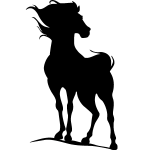 Ambiance - sticker sticker silhouette cheval