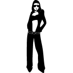 Ambiance - sticker sticker silhouette chic demoiselle