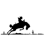 Ambiance - sticker sticker silhouette cow - boy