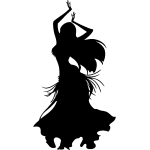 Ambiance - sticker sticker silhouette danseuse orientale
