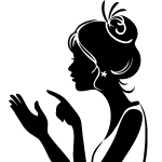 Ambiance - sticker sticker silhouette demoiselle
