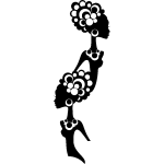 Ambiance - sticker sticker silhouette demoiselles avec bijoux brillants