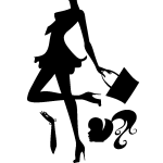 Ambiance - sticker sticker silhouette demoiselle avec un sac