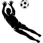 Ambiance - sticker sticker silhouette gardien de but