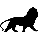 Ambiance - sticker sticker silhouette lion design