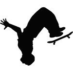 Ambiance - sticker sticker silhouette skater professionnel