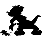 Ambiance - sticker sticker silhouette tom et jerry