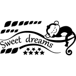 Ambiance - sticker sticker singe sommeil