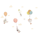 Ambiance - sticker stickers souris et les ballons volants