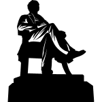 Ambiance - sticker sticker statue de charles darwin