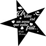 Ambiance - sticker stikcker citation un r�ve est un voeu (walt disney)