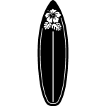 Ambiance - sticker sticker surf planche avec une fleur