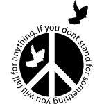 Ambiance - sticker sticker symbole de la paix - stand for something