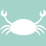 Ambiance - sticker sticker tableau blanc silhouette crabe