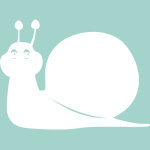 Ambiance - sticker sticker tableau blanc silhouette escargot