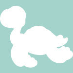 Ambiance - sticker sticker tableau blanc silhouette tortue