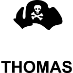 Ambiance - sticker sticker tablette pr�nom gar�on pirate