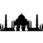 Ambiance - sticker tajmahal et danseuses
