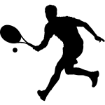 Ambiance - sticker sticker tennisman attrapant la balle