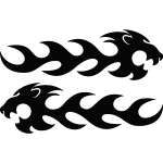 Ambiance - sticker t�te de lion et des flammes