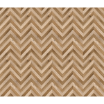 Ambiance - sticker sticker t�te de lit bois chevron scandinave h120 x l140 cm