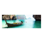 Ambiance - sticker sticker t�te de lit pirogue sur une mer paradisiaque