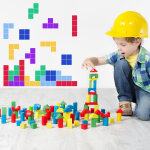 Ambiance - sticker sticker tetris serti de gros cubes, 24 pi�ces