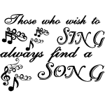 Ambiance - sticker sticker those who wish to sing always find a song
