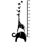 Ambiance - sticker stickers toise animaux en folie
