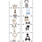 Ambiance - sticker sticker toise animaux panda renard lion - style japonais