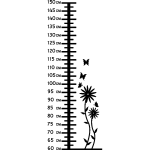 Ambiance - sticker sticker toise enfant et jolies fleurs