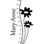 Ambiance - sticker stickers toises fleurs avec pr�nom