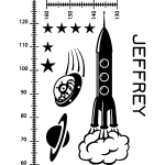 Ambiance - sticker stickers toises fus�e dans l'espace gar�ons