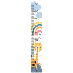 Ambiance - sticker sticker toise girafe et arc - en - ciel