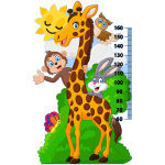 Ambiance - sticker sticker toise girafe souriante et ses amis