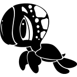 Ambiance - sticker tortue � grosse t�te