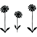 Ambiance - sticker trio de fleurs