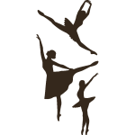 Ambiance - sticker sticker trois danseuses de ballet