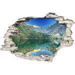 Ambiance - sticker sticker trompe l'?il design montagne, for�t, lac