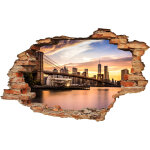 Ambiance - sticker sticker trompe l'oeil brooklyn bridge