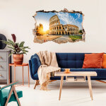 Ambiance - sticker sticker trompe l'oeil colis�e de rome au soleil couchant