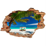 Ambiance - sticker sticker trompe l'oeil d�cor romantique pour amoureux