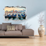 Ambiance - sticker sticker trompe l'oeil les gondoles romantiques de venise