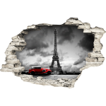 Ambiance - sticker sticker trompe l'oeil nuit magique � paris