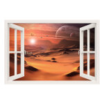 Ambiance - sticker sticker trompe l'oeil plan�te �trang�re 2