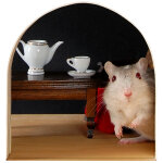 Ambiance - sticker sticker trompe l'oeil trou de souris pour prendre le th�
