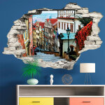 Ambiance - sticker sticker trompe l'?il prague promenade dans la vieille ville