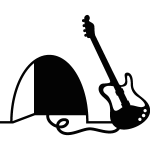 Ambiance - sticker sticker trou de souris avec la guitare